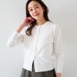 アンタイトル(UNTITLED)の【11色展開/コットン100/アンサンブル可能】クルーカーディガン ホワイト(001)