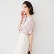 アンタイトル(UNTITLED)の【通勤/二の腕カバー】ジオメチェック ボウタイブラウス11