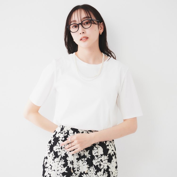 アンタイトル(UNTITLED)の【コットン100/丸首/シンプル】アイスクリアコットン Tシャツ Ｔシャツ