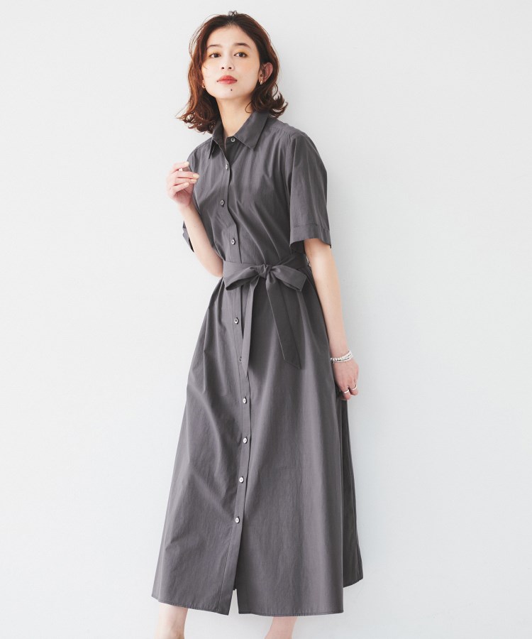 アンタイトル(UNTITLED)の【コットン100／前開き／夏ワンピ】ロングシャツワンピース5
