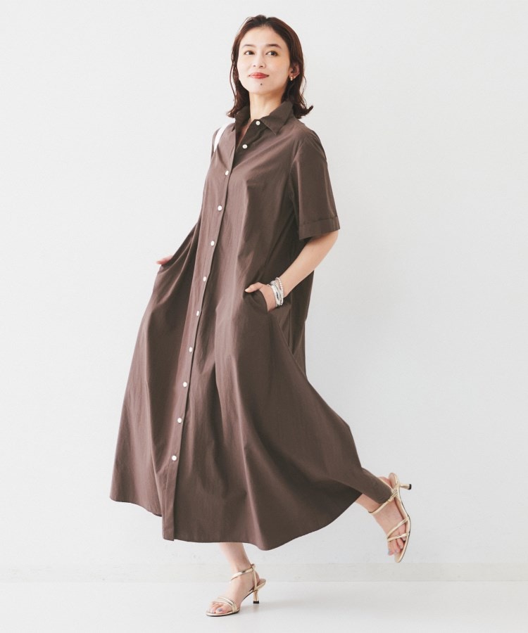 アンタイトル(UNTITLED)の【コットン100／前開き／夏ワンピ】ロングシャツワンピース8