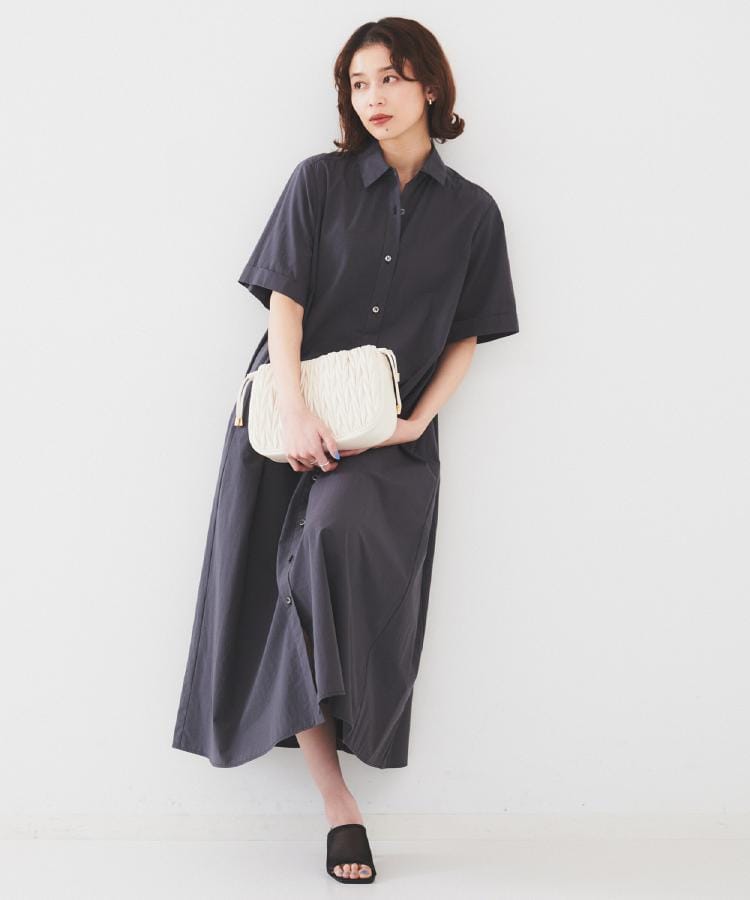 アンタイトル(UNTITLED)の【コットン100／前開き／夏ワンピ】ロングシャツワンピース4