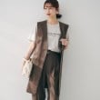 アンタイトル(UNTITLED)の【セットアップ可能／オンオフ】ラミー混カラーレスジレ7