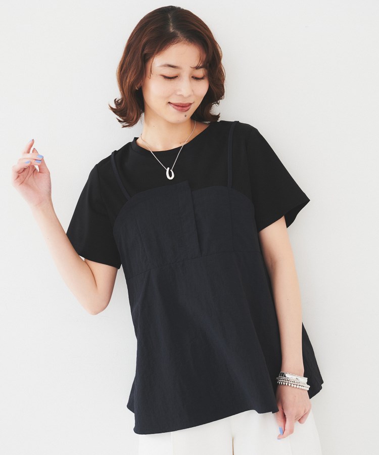 洗える/Tシャツ】ビスチェドッキングプルオーバー（カットソー