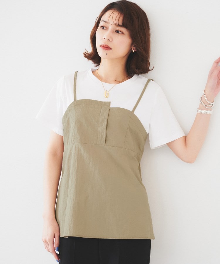 アンタイトル(UNTITLED)の【洗える/Tシャツ】ビスチェドッキングプルオーバー10