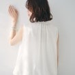 アンタイトル(UNTITLED)の【シアー/バンドカラー】バルーンヘムノースリーブブラウス3