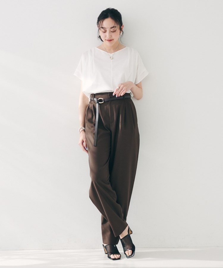 アンタイトル(UNTITLED)の【洗える】タック入りフレンチスリーブプルオーバー6