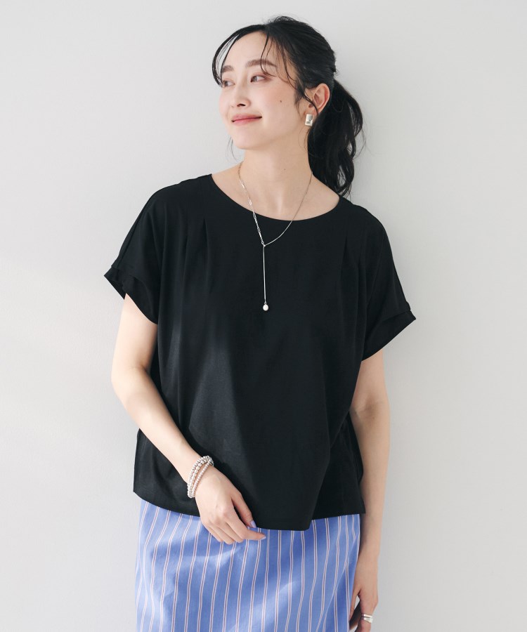 アンタイトル(UNTITLED)の【洗える】タック入りフレンチスリーブプルオーバー8