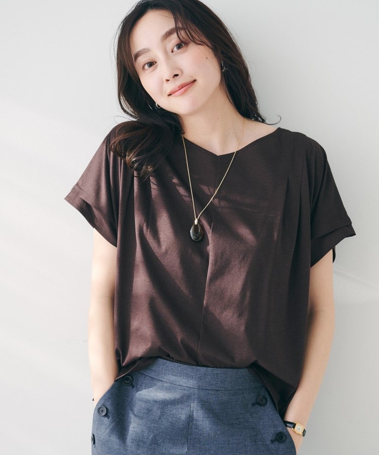 アンタイトル(UNTITLED)の【洗える】タック入りフレンチスリーブプルオーバー16