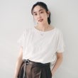 アンタイトル(UNTITLED)の【洗える】タック入りフレンチスリーブプルオーバー オフホワイト(003)