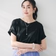 アンタイトル(UNTITLED)の【洗える】タック入りフレンチスリーブプルオーバー ブラック(019)