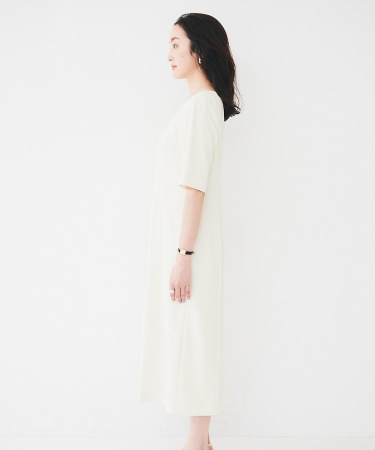 アンタイトル(UNTITLED)の【きれいめ/上品/夏ワンピ】アシメネックワンピース11