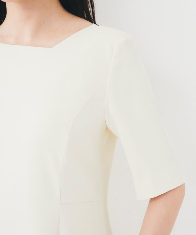 アンタイトル(UNTITLED)の【きれいめ/上品/夏ワンピ】アシメネックワンピース15