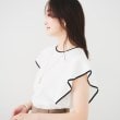 アンタイトル(UNTITLED)の【きれいめ/二の腕カバー】フリルノースリーブニット2