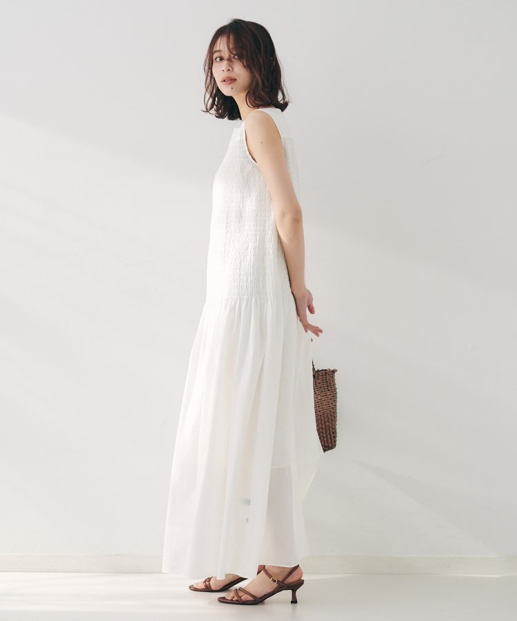 アンタイトル(UNTITLED)の【コットン100/夏ワンピ/ナロー/】シャーリングワンピース3