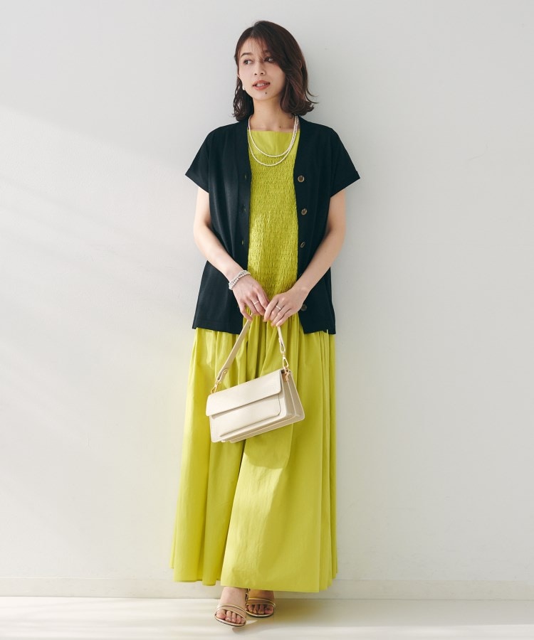 アンタイトル(UNTITLED)の【コットン100/夏ワンピ/ナロー/】シャーリングワンピース12