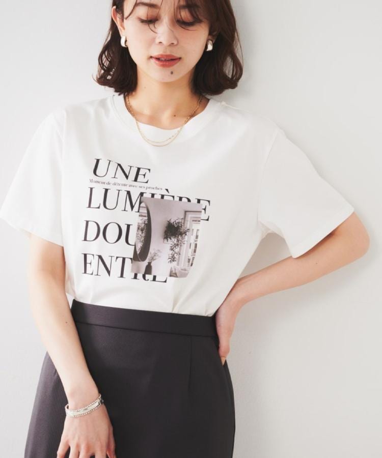 アンタイトル(UNTITLED)の【ロゴT/プリントT】グラフィックTシャツ オフホワイト(103)