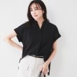 アンタイトル(UNTITLED)の【洗える/スキッパー】フレンチスリーブシアーブラウス2