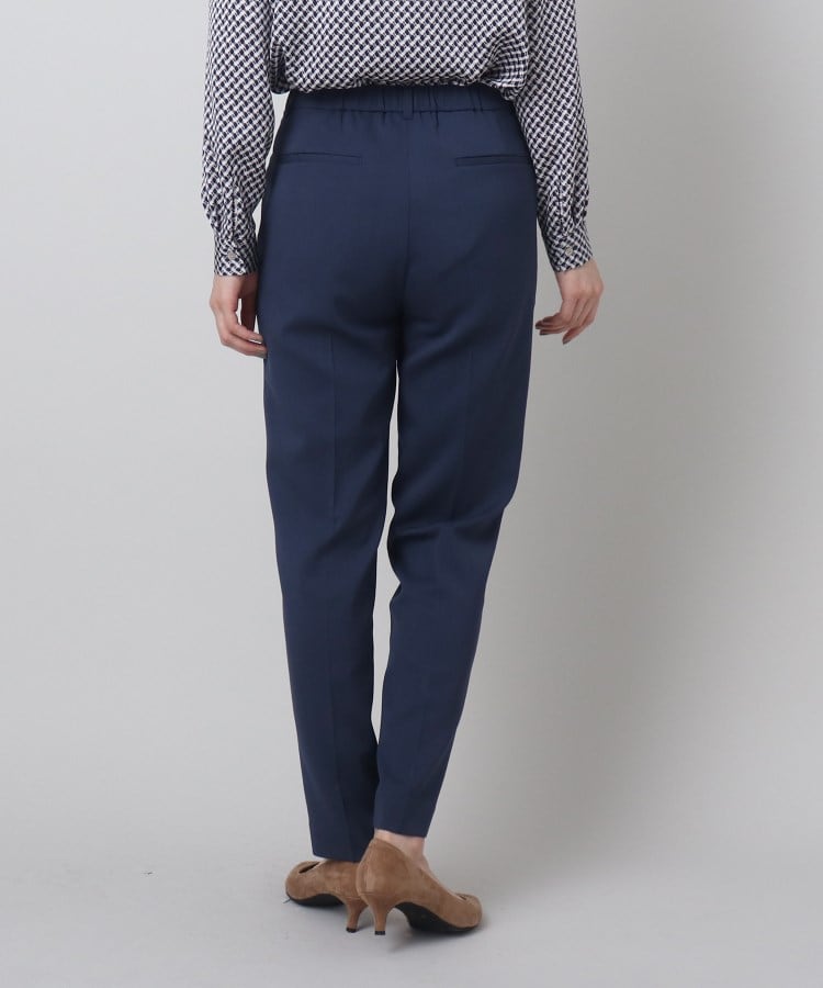 軽くて快適！】ウール混 ストレッチテーパードパンツ（6～9分丈