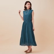 シアージョーゼットノースリーブワンピース(マキシ・ロング シアージョーゼットノースリーブワンピース(マキシ・ロング