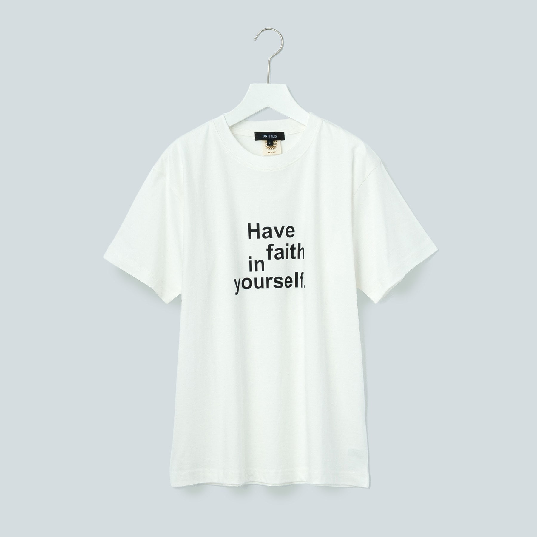 アンタイトル(UNTITLED)の【WORLD for the World】タイポグラフィティロゴTシャツ アイボリー(004)