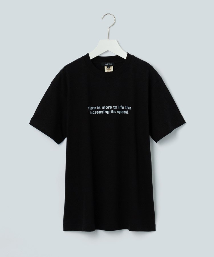 アンタイトル(UNTITLED)の【WORLD for the World】カラーロゴTシャツ ブラック(019)