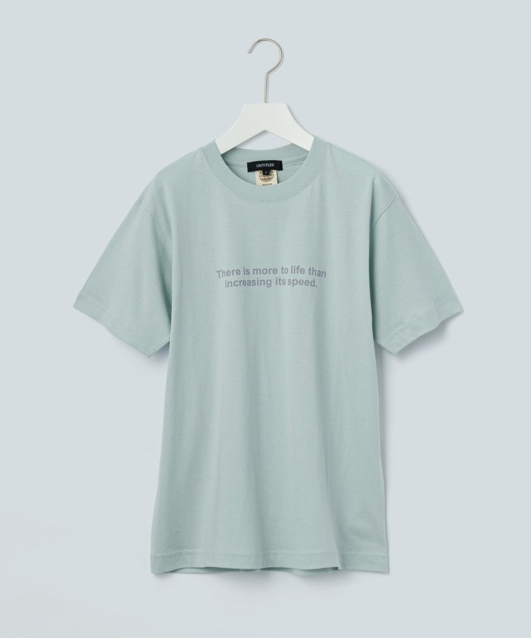 アンタイトル(UNTITLED)の【WORLD for the World】カラーロゴTシャツ ライトグリーン(021)