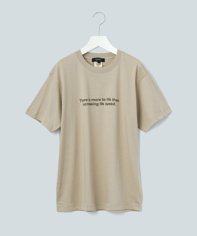 アンタイトル(UNTITLED)の【WORLD for the World】カラーロゴTシャツ ライトベージュ(051)