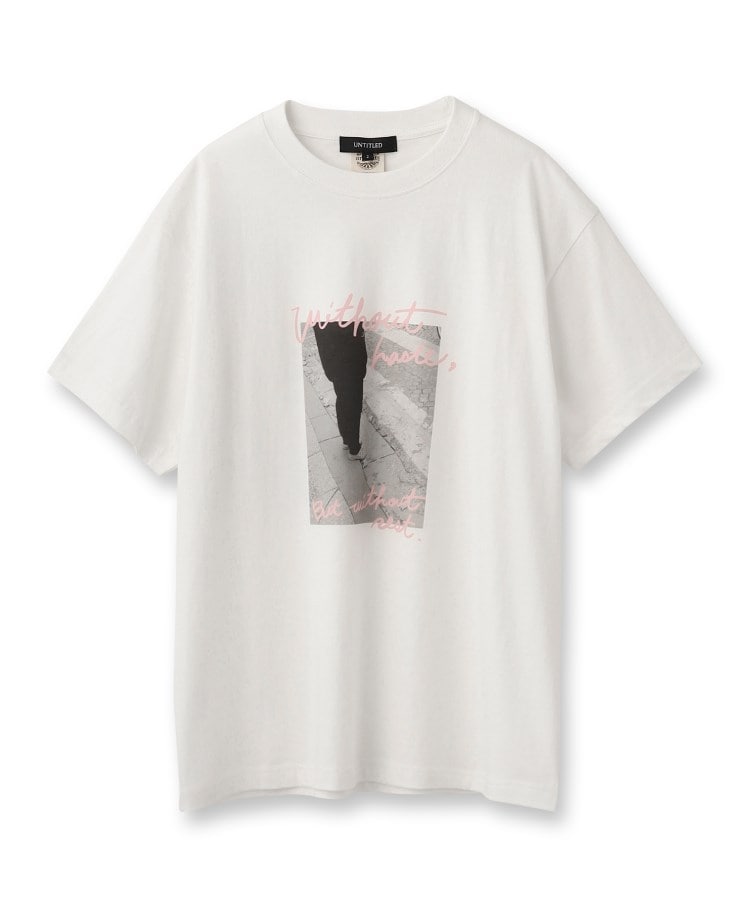 アンタイトル(UNTITLED)の【WORLD for the World】モノクロフォト＆カラーロゴTシャツ1