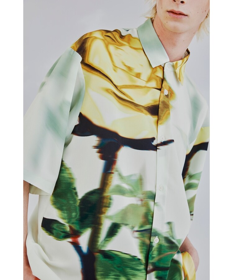 ティーケー タケオ キクチ(tk.TAKEO KIKUCHI)のカスレフラワービッグシャツ オフホワイト(403)