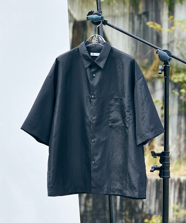 ティーケー タケオ キクチ(tk.TAKEO KIKUCHI)のサテンシャンブレーシャツ ブラック(019)