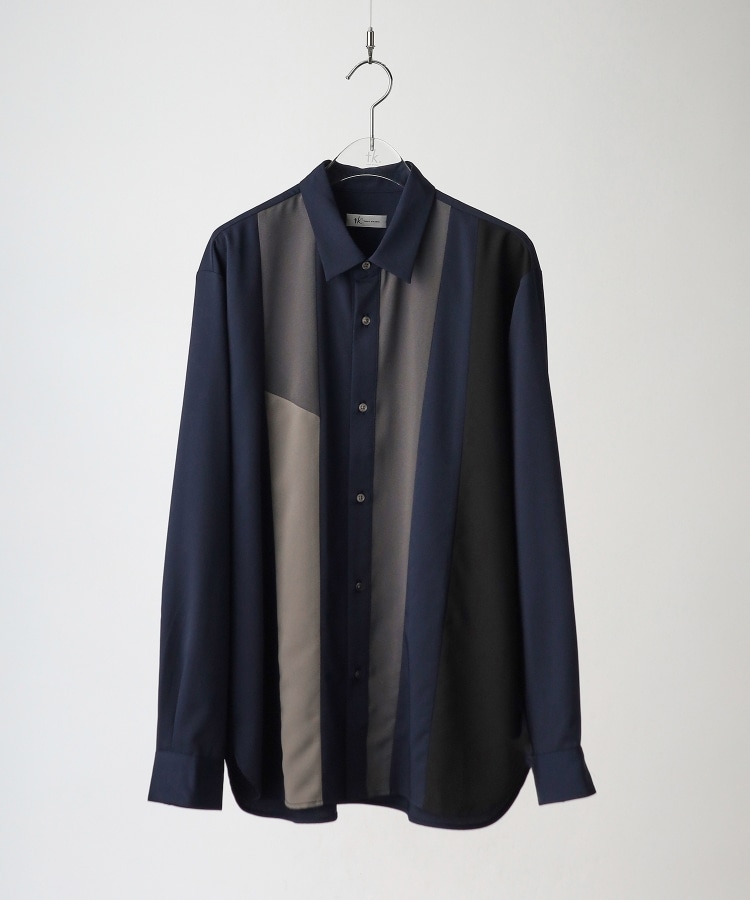 ティーケー タケオ キクチ(tk.TAKEO KIKUCHI)のアムンゼン切り替えシャツ ネイビー(593)