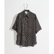 ティーケー タケオ キクチ(tk.TAKEO KIKUCHI)のパッチワーク柄 半袖シャツ ブラック(519)