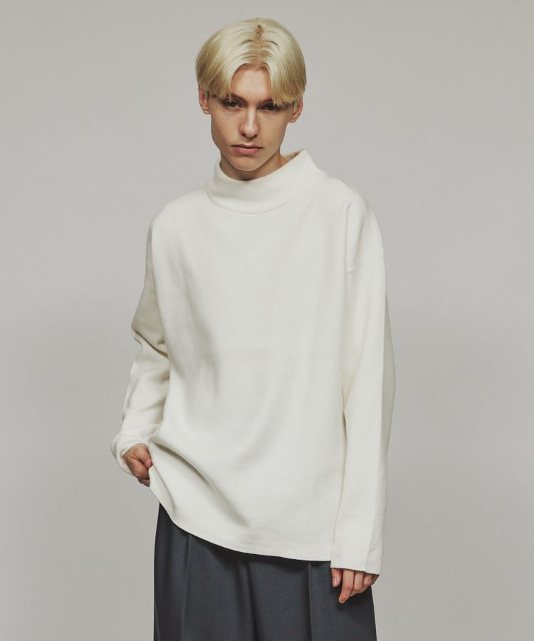 洗える】モッチモチニット モックネックプルオーバー(ニット 洗える】モッチモチニット モックネックプルオーバー(ニット