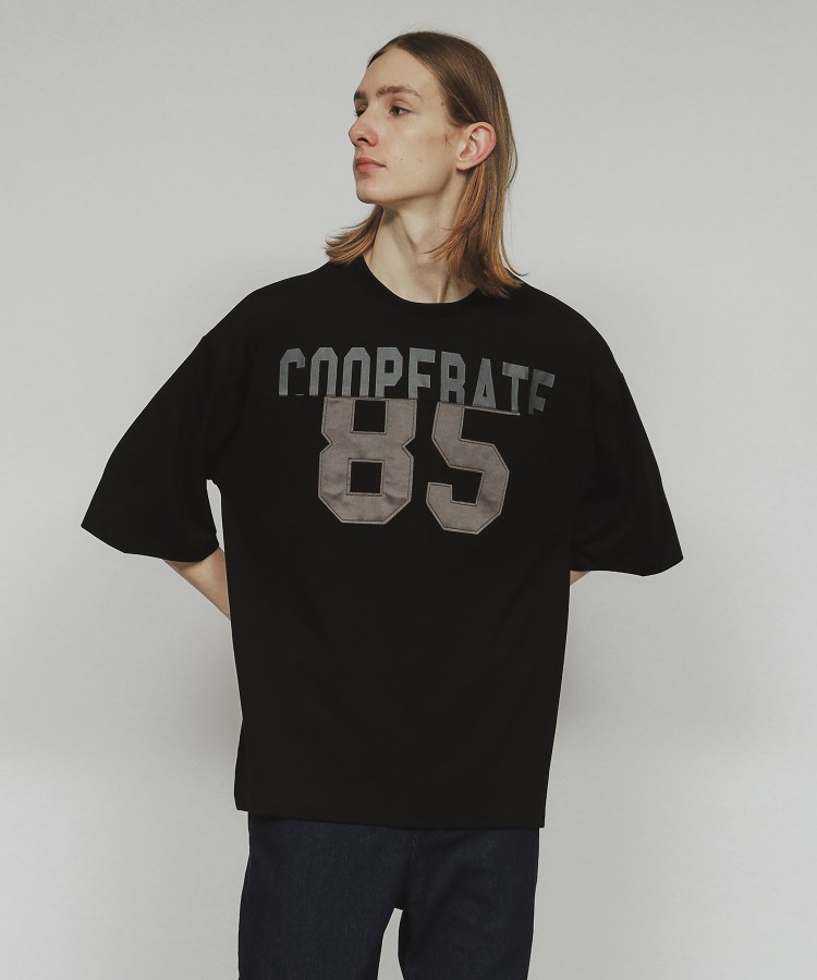 ティーケー タケオ キクチ(tk.TAKEO KIKUCHI)のナンバリングペイストTシャツ ブラック(019)