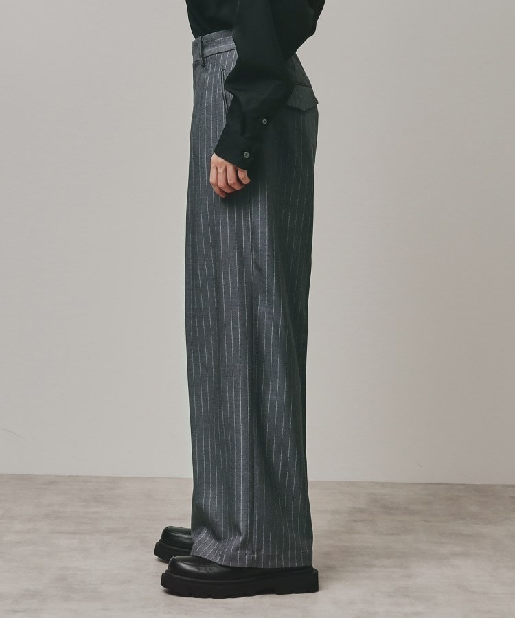 ドレープラスター ワイドストレートスラックス【セットアップ
