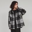 ティーケー タケオ キクチ(tk.TAKEO KIKUCHI)のシャギーチェックCPOシャツ ブラック(219)