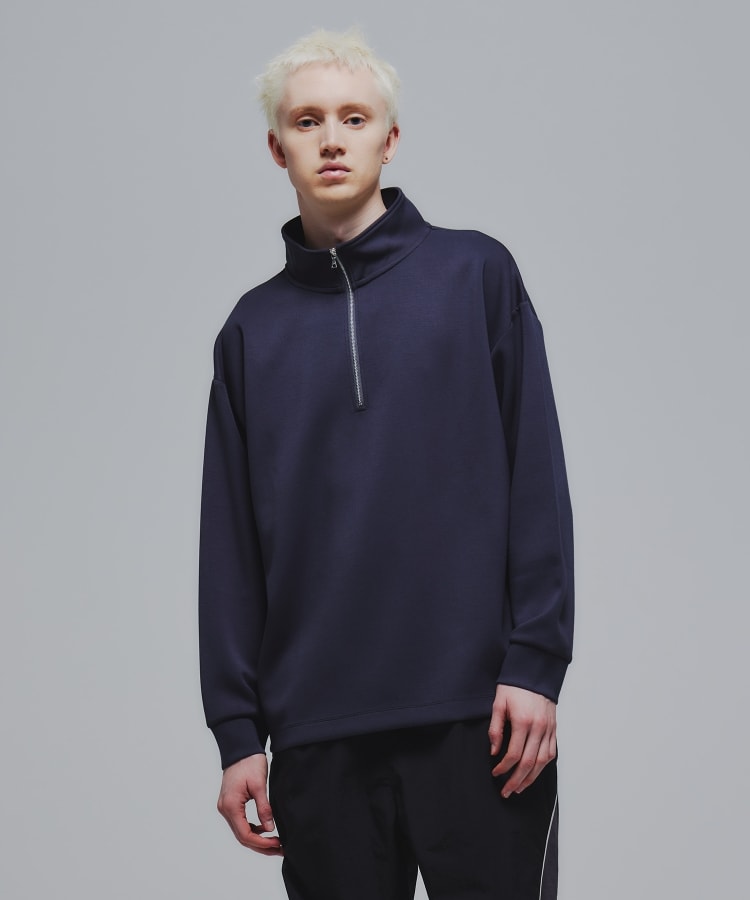 【​限​定​販​売​】 ポンチハーフジッププルオーバー（カットソー） | tk.TAKEO トップス