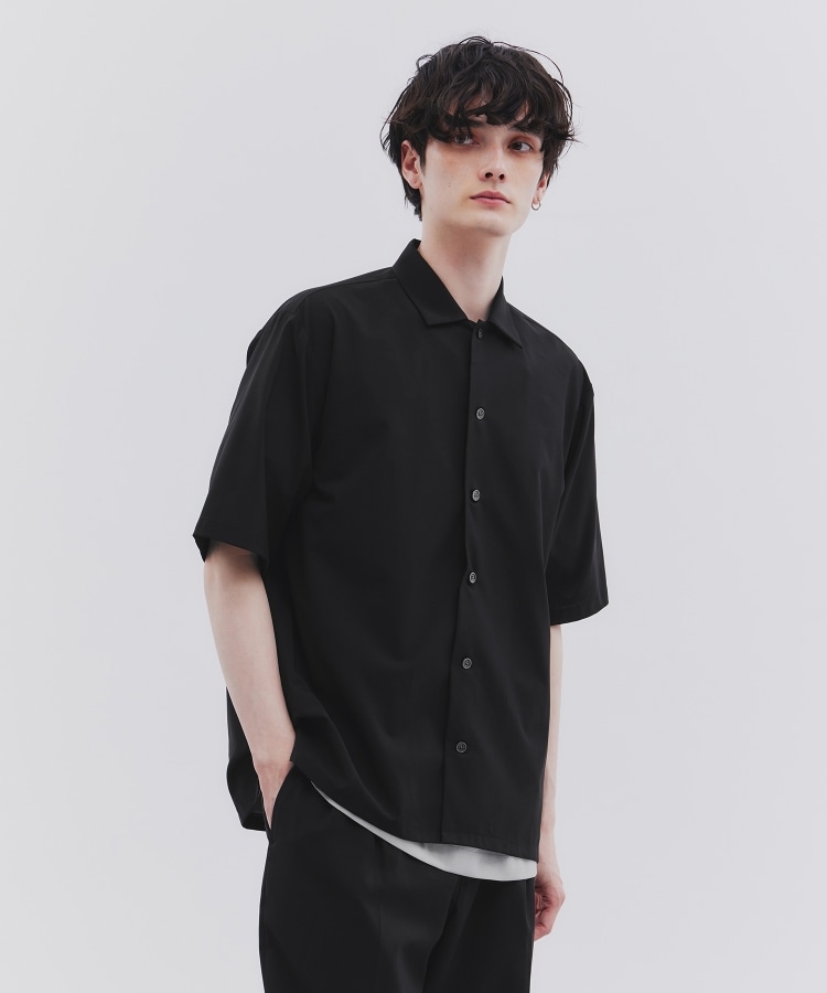ティーケー タケオ キクチ(tk.TAKEO KIKUCHI)のポリトロ2WAYシャツ ブラック(019)