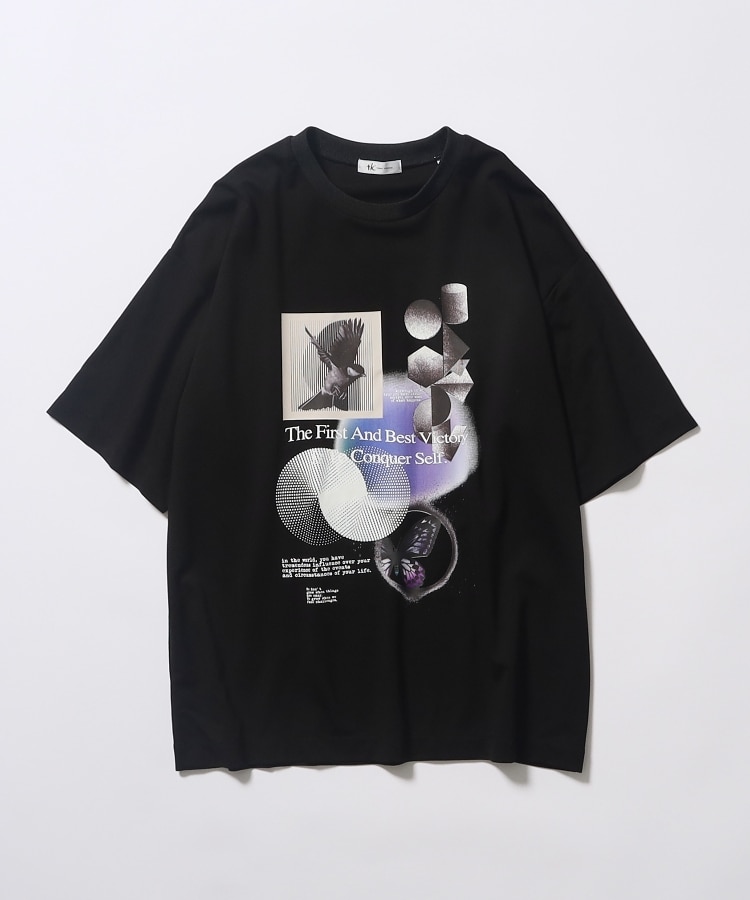 ティーケー タケオ キクチ(tk.TAKEO KIKUCHI)のNATURE COLLAGE Tシャツ ブラック(019)