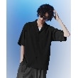 ティーケー タケオ キクチ(tk.TAKEO KIKUCHI)のサラエアリーオープンカラー2WAYシャツ ブラック(019)