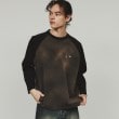ティーケー タケオ キクチ(tk.TAKEO KIKUCHI)のブリーチラグランスリーブTシャツ チャコールグレー(514)