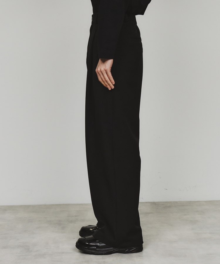 ドレープラスター ワイドストレートスラックス【セットアップ