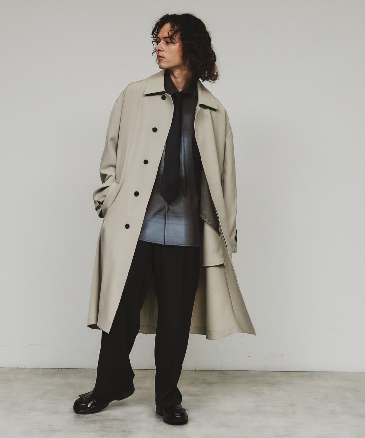 美品 TAKEO KIKUCHI 赤タグ高級ライン ピーコート カシミヤ混 XL 美品 TAKEO KIKUCHI 赤タグ高級ライン ピーコート カシミヤ混 XL