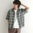 ティーケー タケオ キクチ(tk.TAKEO KIKUCHI)のメッシュオンブレーチェックシャツ オリーブグリーン(226)