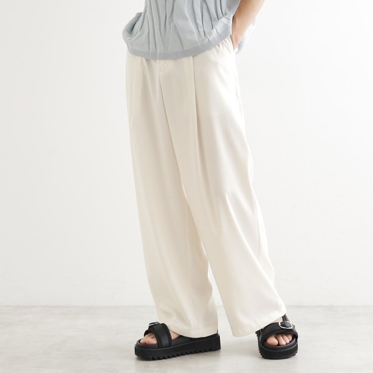 ティーケー タケオ キクチ(tk.TAKEO KIKUCHI)のリネンタッチ バレルスラックス フルレングスパンツ