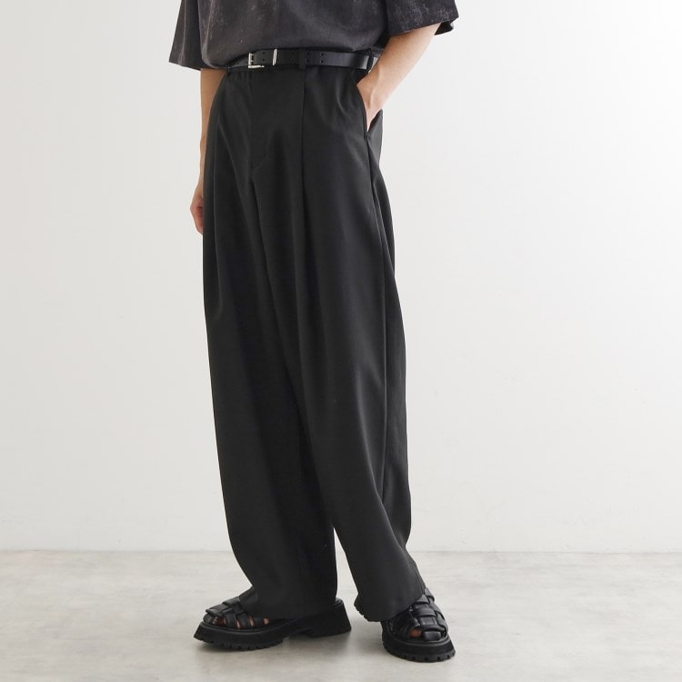 ティーケー タケオ キクチ(tk.TAKEO KIKUCHI)のリネンタッチ バレルスラックス フルレングスパンツ