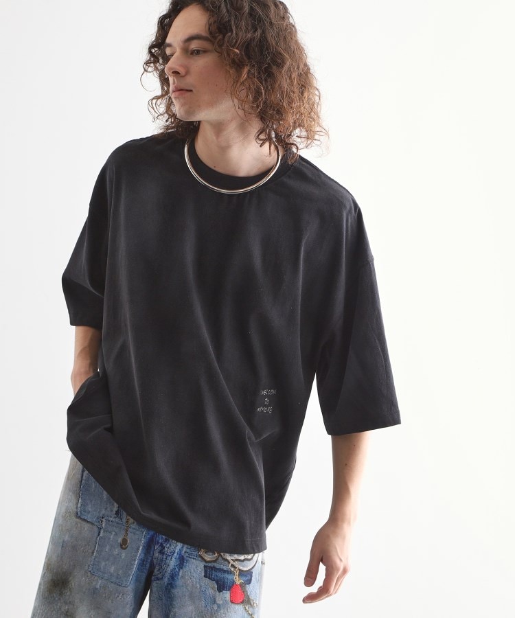 ティーケー タケオ キクチ(tk.TAKEO KIKUCHI)のヴィンテージライクTシャツ/ヴィンテージ加工/半袖Tシャツ ブラック(019)