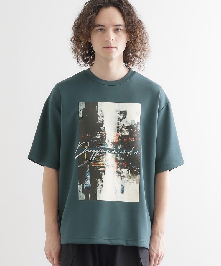 ティーケー タケオ キクチ(tk.TAKEO KIKUCHI)のアーバングラフィックブラシ刺繍Tシャツ17