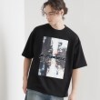 ティーケー タケオ キクチ(tk.TAKEO KIKUCHI)のアーバングラフィックブラシ刺繍Tシャツ ブラック(019)